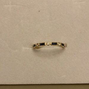 ONE Sapphire and Diamond band. Size 6. Never worn. In original box.